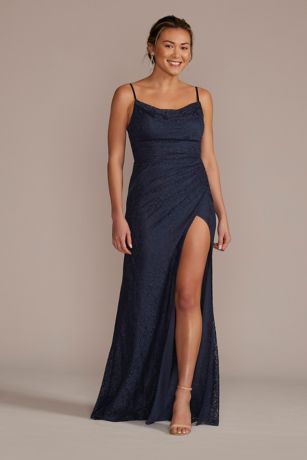 Picture of As Is Lace Draped Cowl Neck Dress