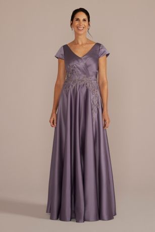 Picture of As Is Satin A-Line Gown with Embroidered Waist