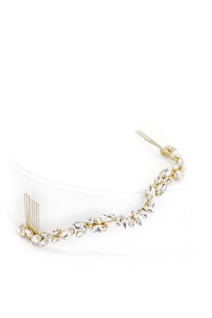 Picture of Marquise Crystal Wave Halo Comb