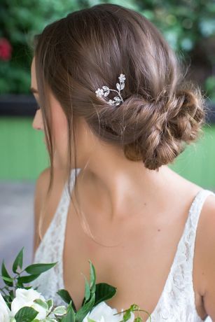 Crystal Flower Trio Hair Pin David S Bridal
