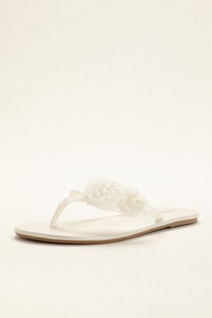 ivory flip flops for bride