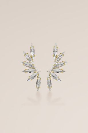 Picture of Swarovski and Sterling Marquise Cascade Earrings