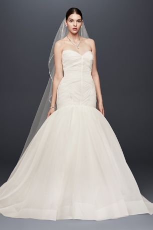 White by Vera Wang Textured Organza Wedding Dress | David ...