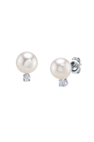 Picture of Akoya Pearl  Diamond Classic Earrings
