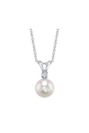 Picture of Akoya Pearl  Diamond Classic Pendant