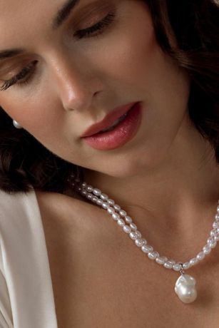 Picture of Oval Freshwater Double Strand Necklace