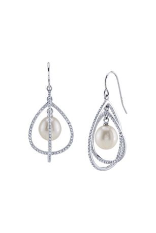 Picture of White Freshwater Pearl Eternal Earrings