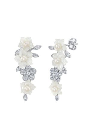 Picture of White Cultured Freshwater  Mother of Pearl Earring