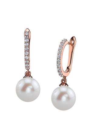 Picture of Freshwater Pearl Rose Gold Plated Zara Earrings