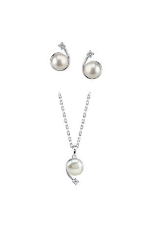Picture of White Freshwater Cultured Pearl Jewelry Set