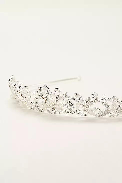 Mid Height Tiara with Pearls and Crystals Image 2