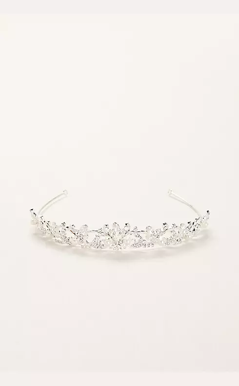 Mid Height Tiara with Pearls and Crystals Image 3