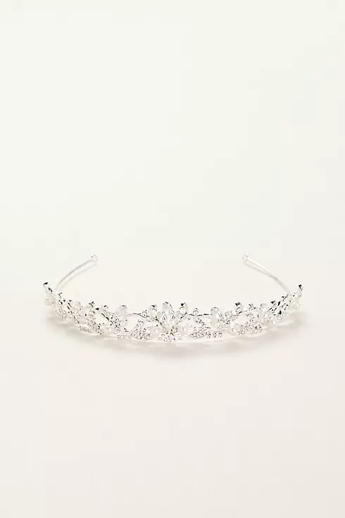 Mid Height Tiara with Pearls and Crystals Image 3