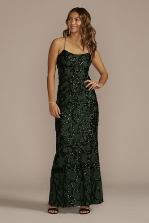 green prom dress david's bridal