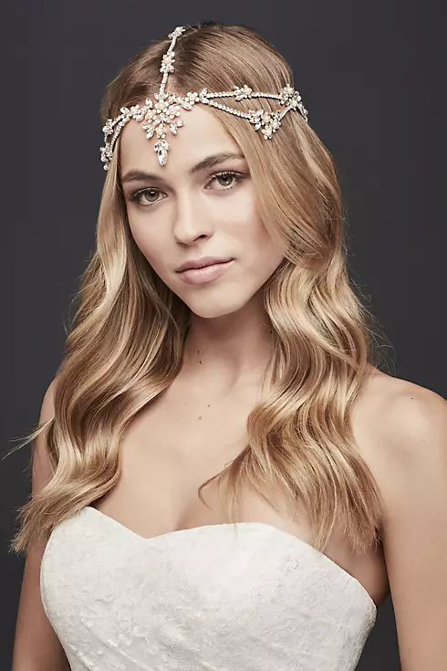 Crystal Flower Goddess-Style Headband Image 1