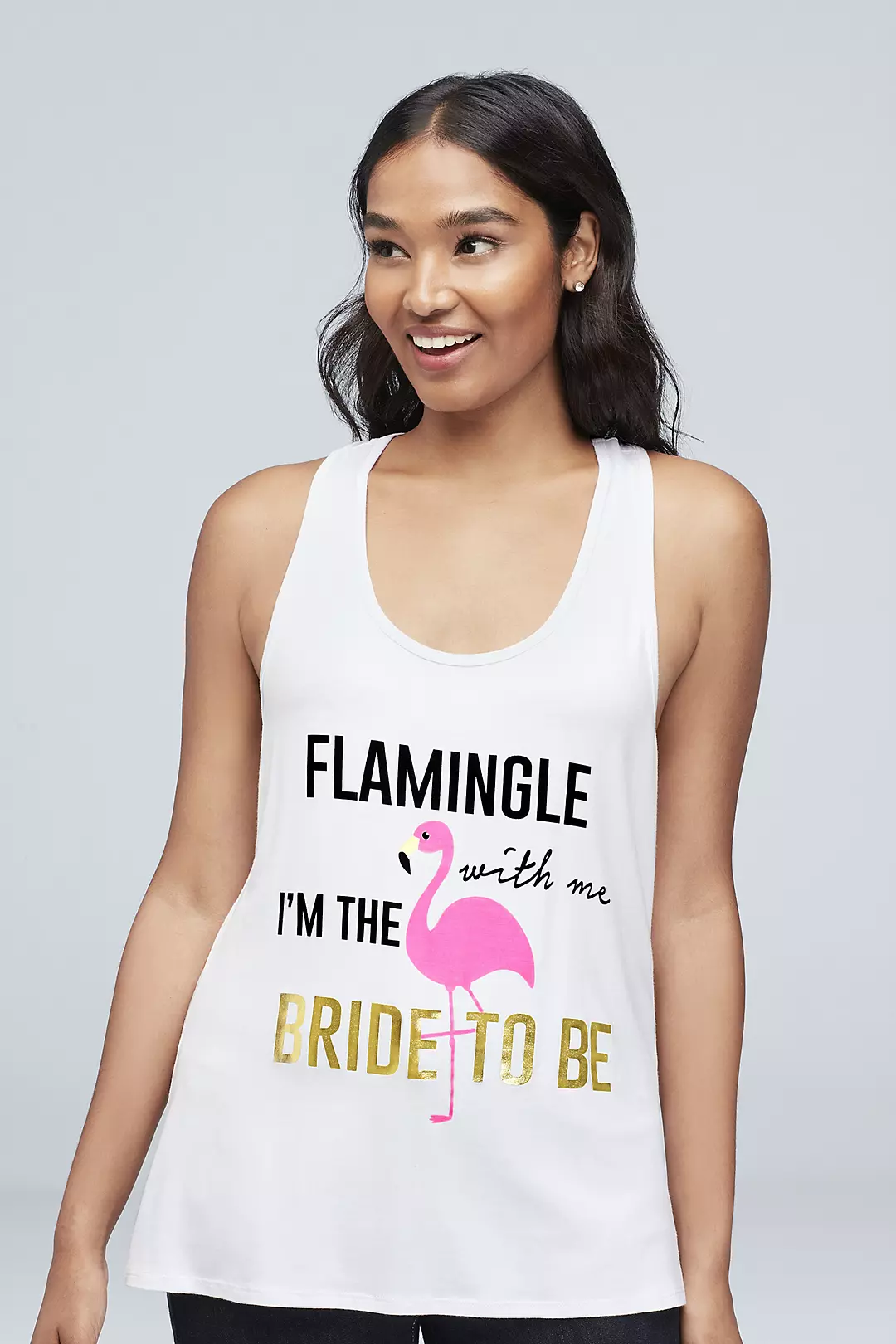 Flamingle Bride to Be Racerback Tank Top Image
