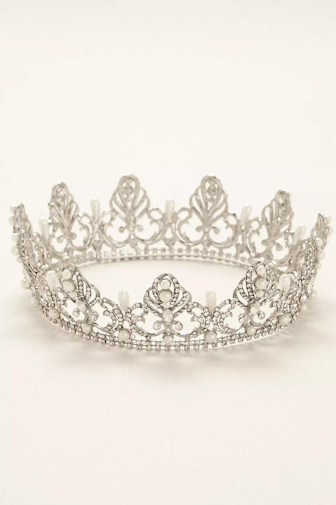 Pearl and Crystal Encrusted Crown Image 2