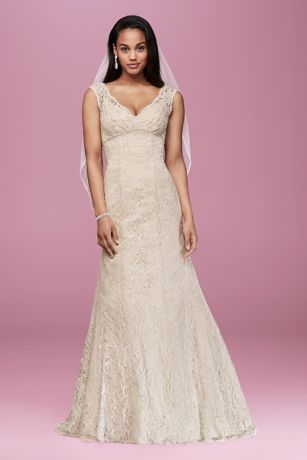 As Is All Over Beaded Lace Trumpet Wedding Dress