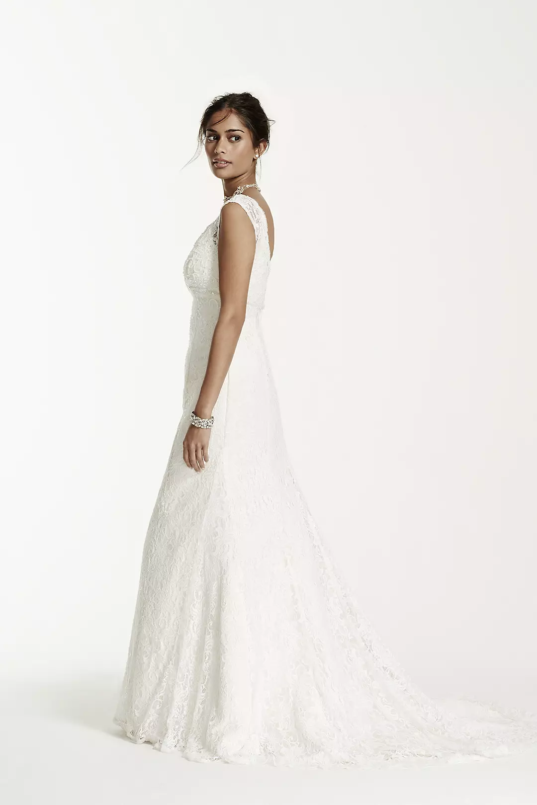 Beaded Lace Trumpet Gown  Image 3
