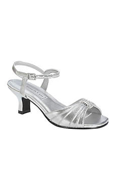 Flower Shoes S Dress David Bridal Touch Ups Grey Flower Shoes Talia S Silver Metallic Sandal By