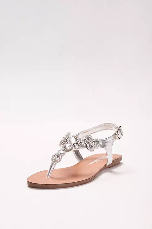 T-Strap Sandal with Halo Crystals  Image 1