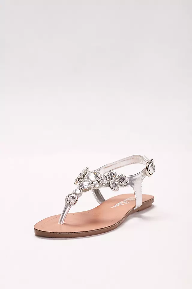 T-Strap Sandal with Halo Crystals  Image