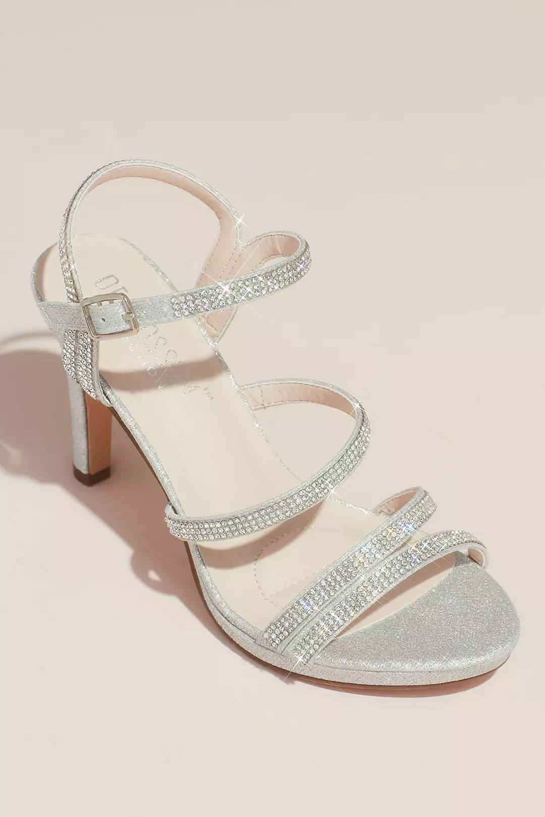 Pave Crystal Straps Glitter Platform Sandals Image