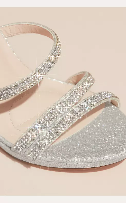 Pave Crystal Straps Glitter Platform Sandals Image 3