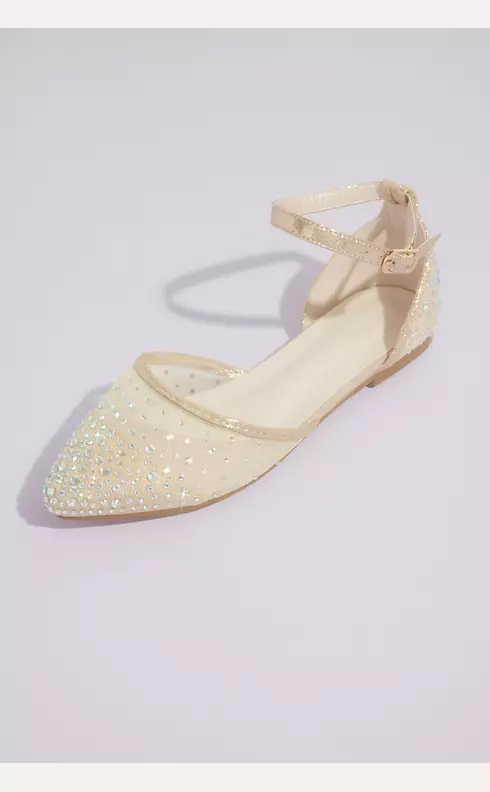 Crystal Pointed Toe Flats Image 1