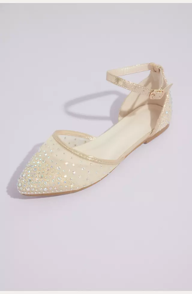 Crystal Pointed Toe Flats Image