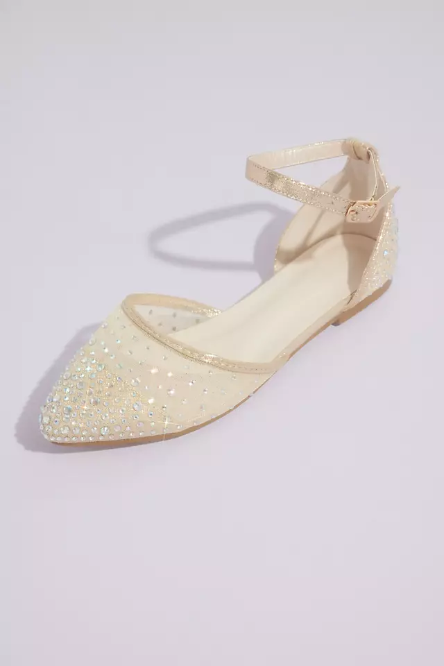 Crystal Pointed Toe Flats Image