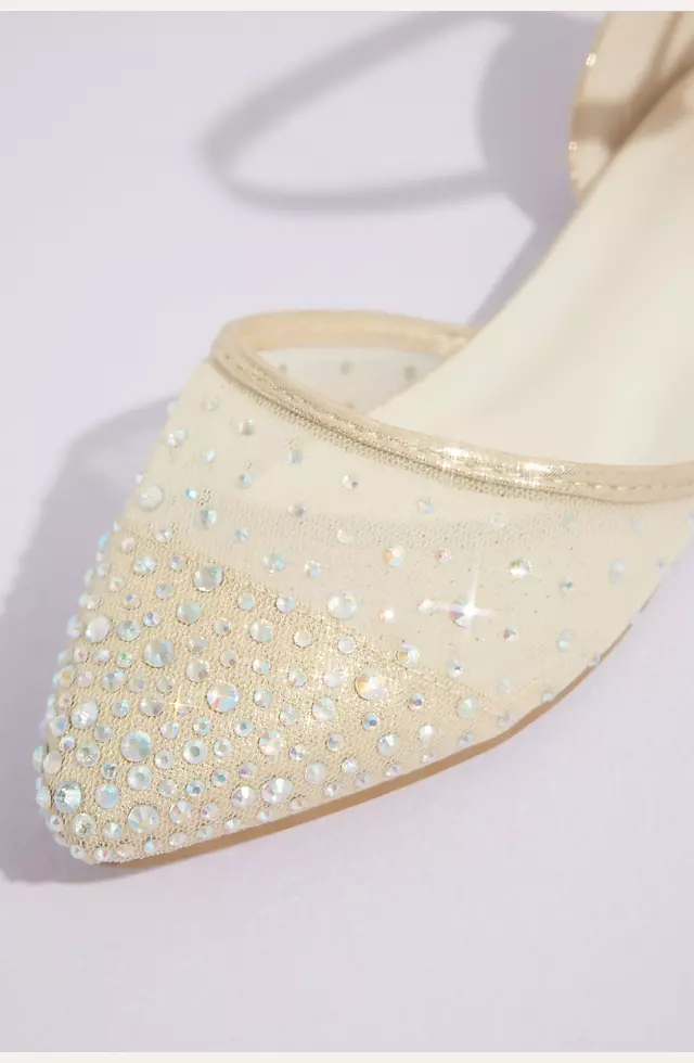 Crystal Pointed Toe Flats Image 3