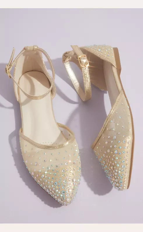 Crystal Pointed Toe Flats Image 4