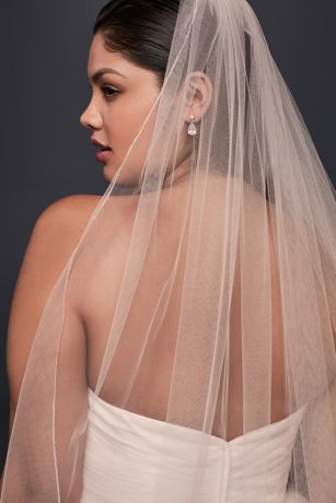 Pink Knee Length Veil