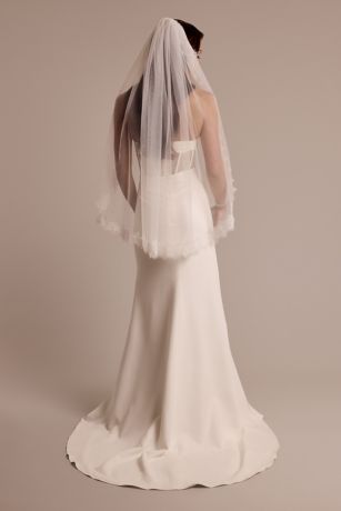 Lace Edge Mid-Length Tulle Veil | David's Bridal