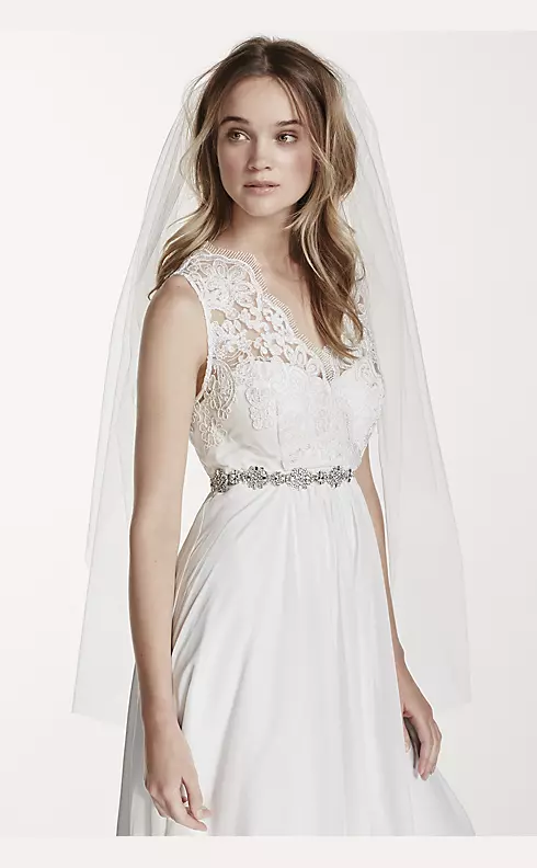 Two Tier Elbow Length Veil Image 2