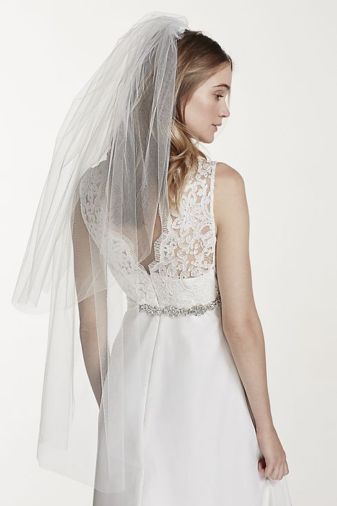 Two Tier Elbow Length Veil Image 3