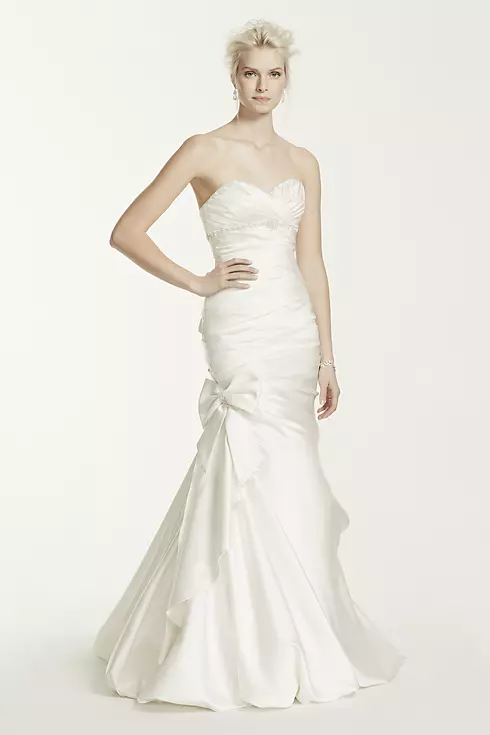 As-Is Petite Wedding Dress with Side Bow Accent Image 1