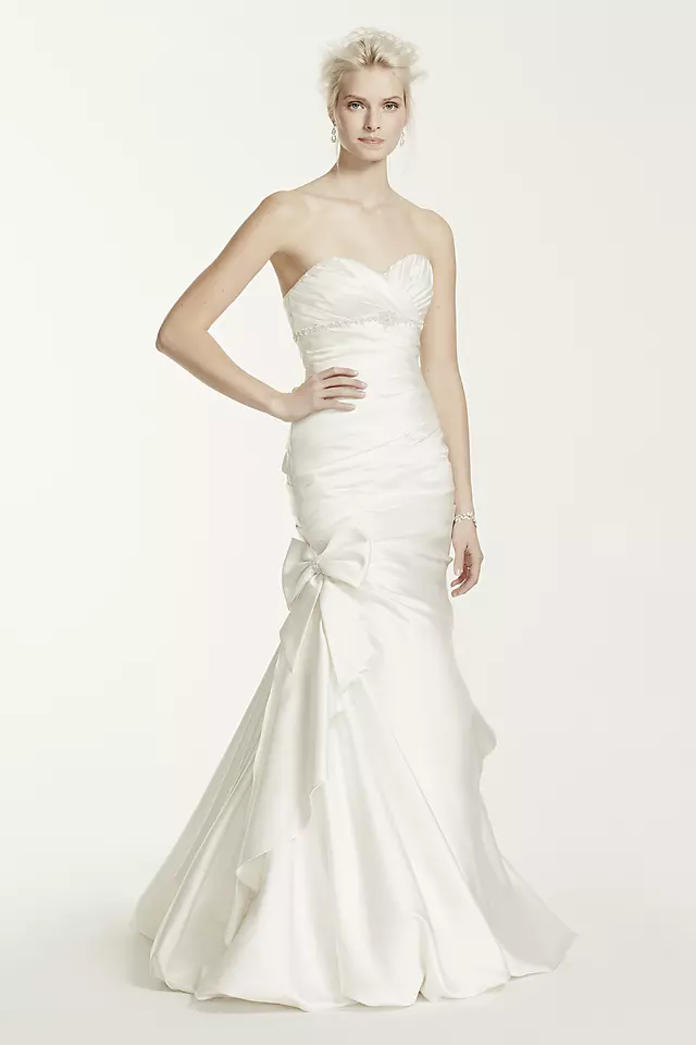 As-Is Petite Wedding Dress with Side Bow Accent Image