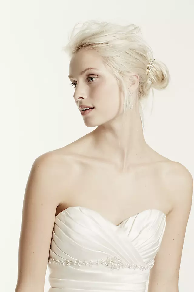 As-Is Petite Wedding Dress with Side Bow Accent Image 4