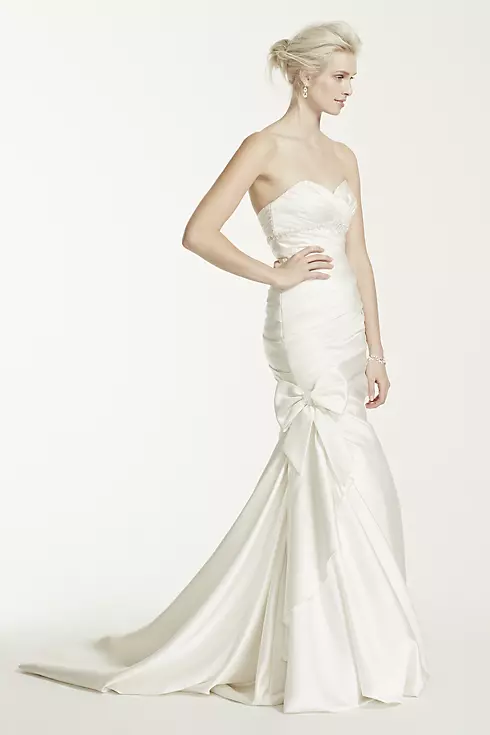 As-Is Petite Wedding Dress with Side Bow Accent Image 3
