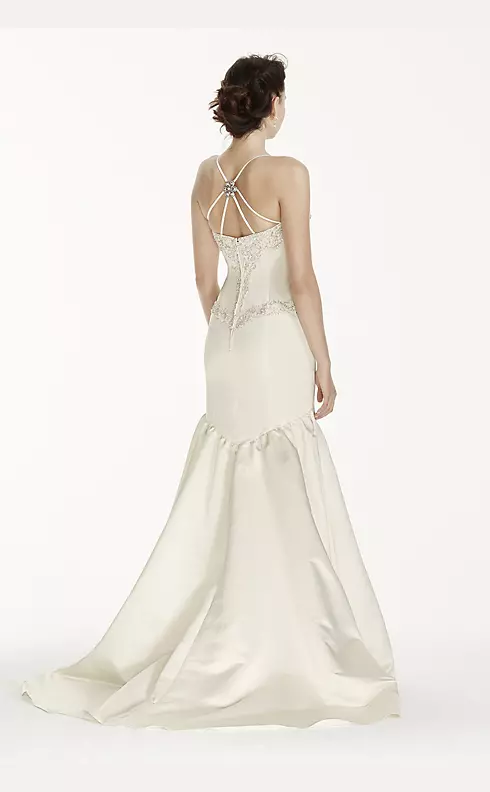 Jewel Spaghetti Strap Mermaid Wedding Dress  Image 2