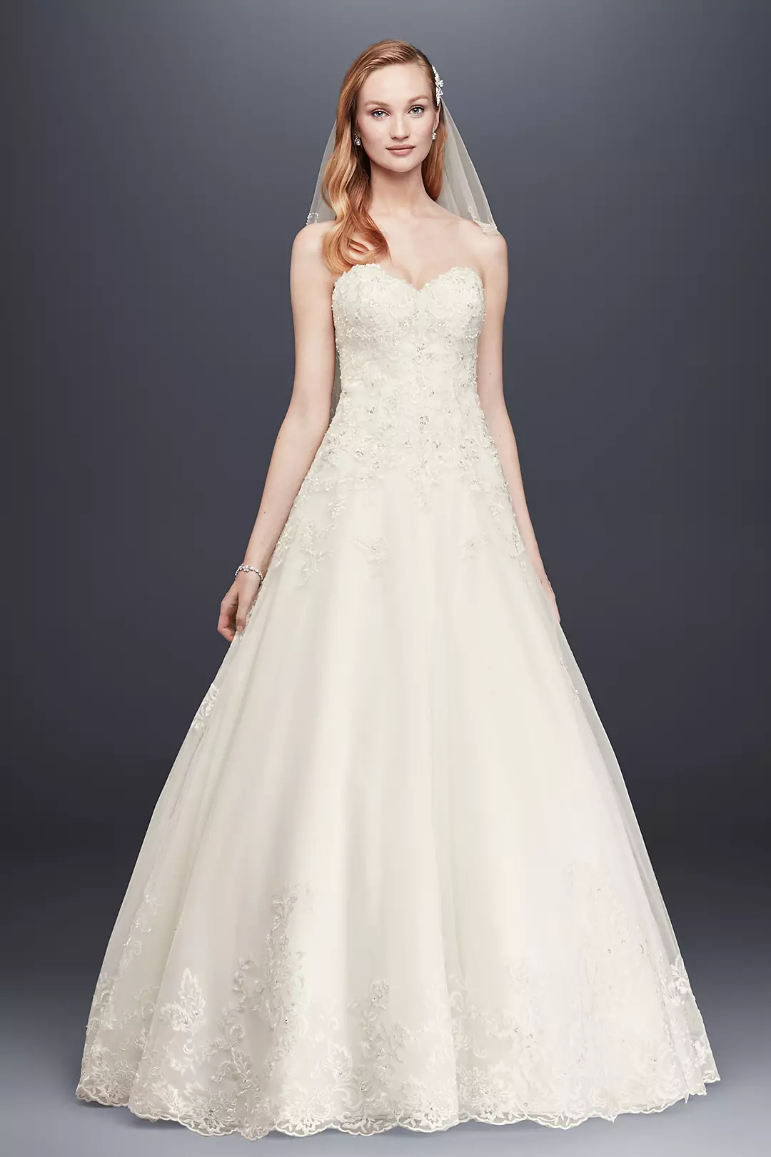 As-Is Petite Beaded Ball Gown Wedding Dress Image