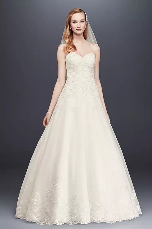 As-Is Petite Beaded Ball Gown Wedding Dress Image 1