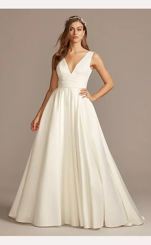 As Is Satin Ball Gown Petite Wedding Dress  Image 1