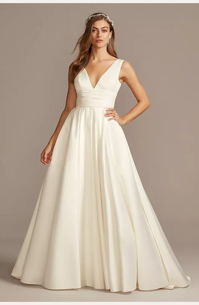 As Is Satin Ball Gown Petite Wedding Dress  Image
