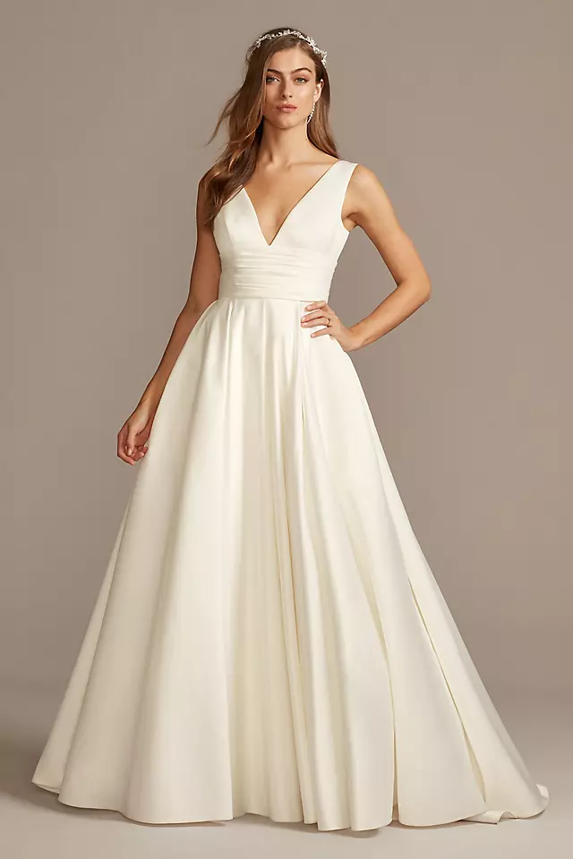 As Is Satin Ball Gown Petite Wedding Dress  Image