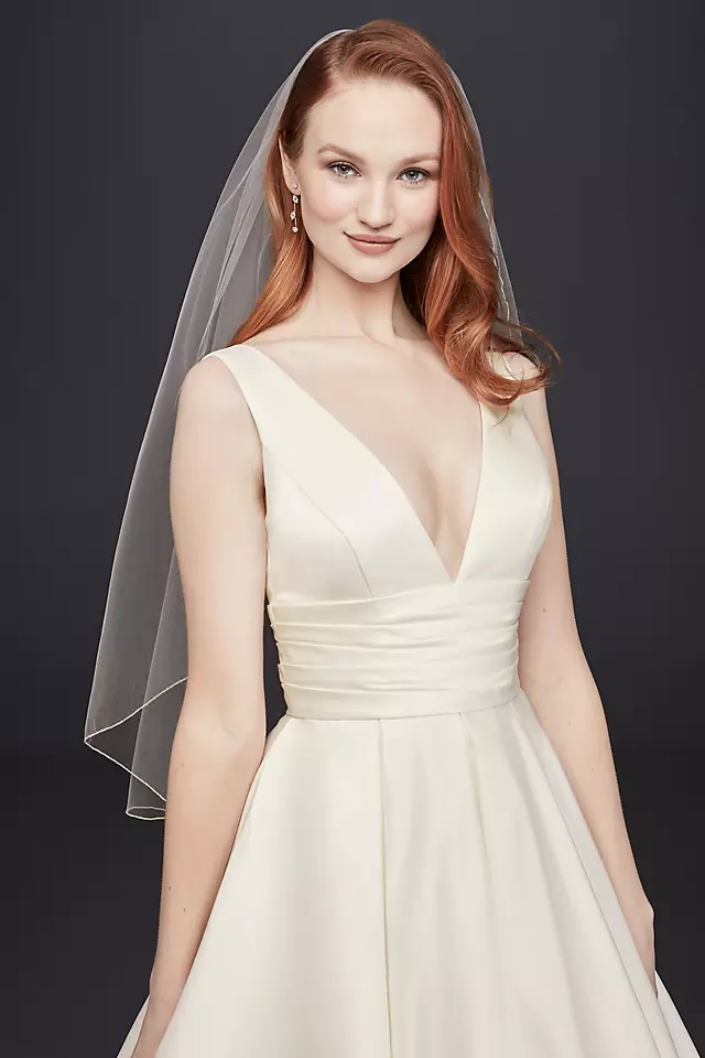 As-Is Satin Cummerbund Ball Gown Wedding Dress  Image 4