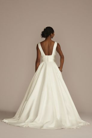 Satin Cummerbund Ball Gown Wedding Dress David's Bridal