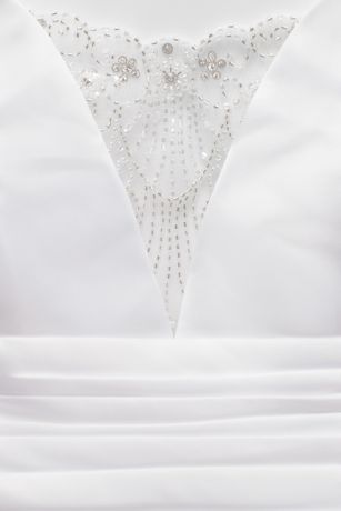 Satin Cummerbund Ball Gown Wedding Dress David's Bridal